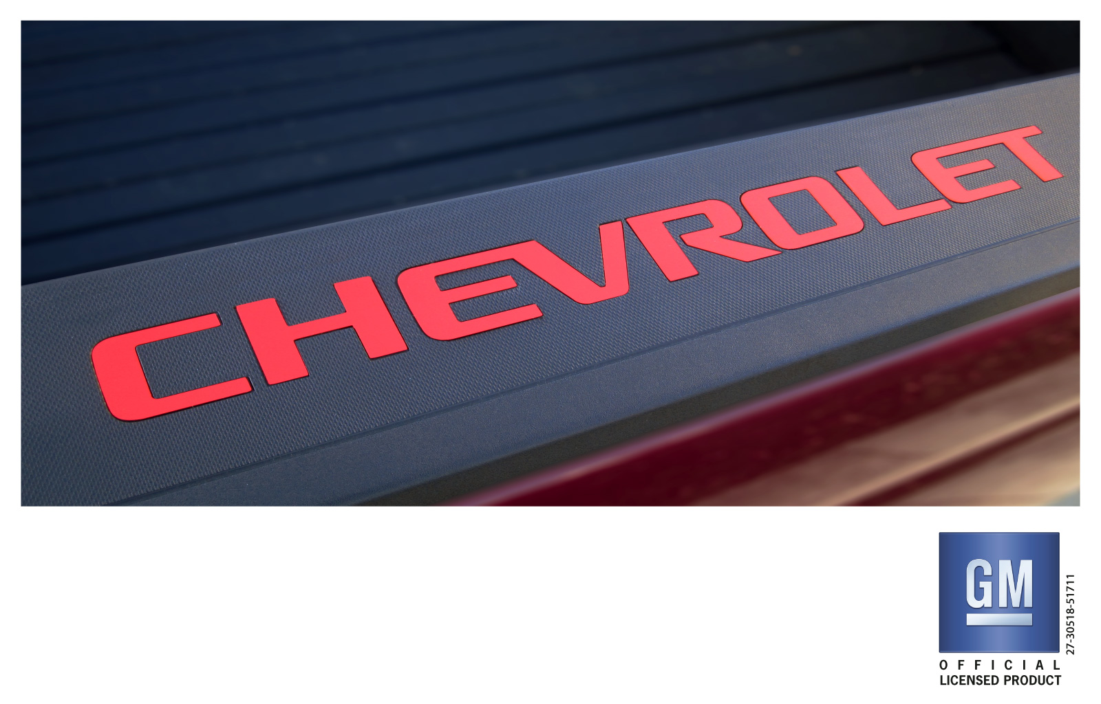 Chevrolet Silverado Red Bed Rail Cap Rigid Plastic Lettering Kit