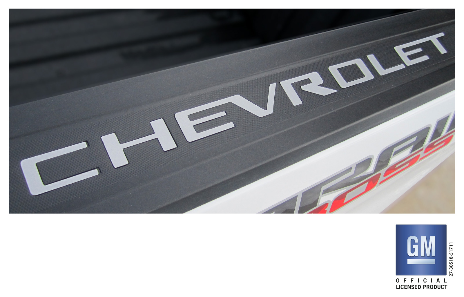 Chevrolet Silverado Silver Bed Rail Cap Rigid Plastic Lettering Kit