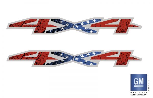 american flag 4x4 bedside decal