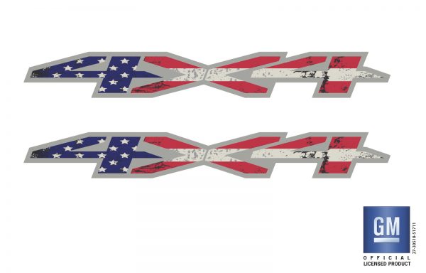 4x4 flag bedside decal