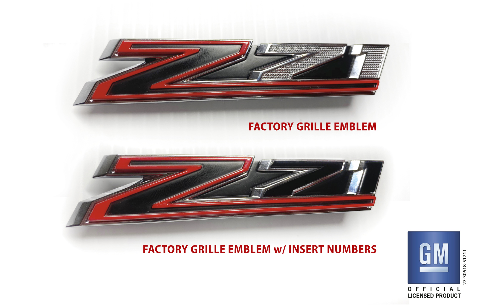 2019-2021 Gloss Black Silverado Custom Z71 Emblem Nameplate Badge Kit 4pcs 