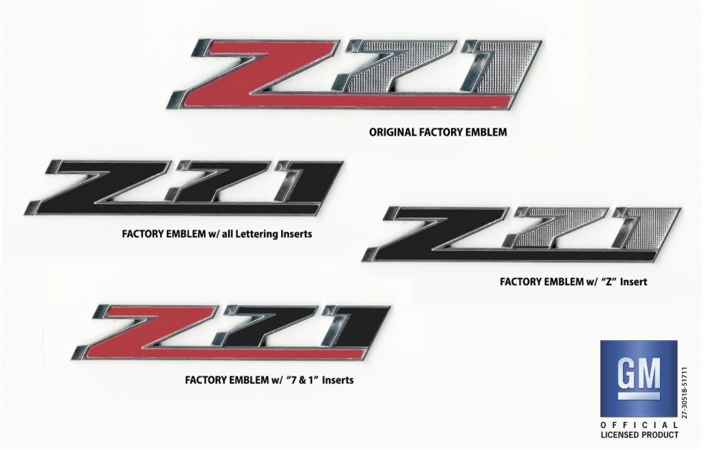 Chevy Silverado Z71 Grille Emblem Black Insert Letters 2014 2018 Gm