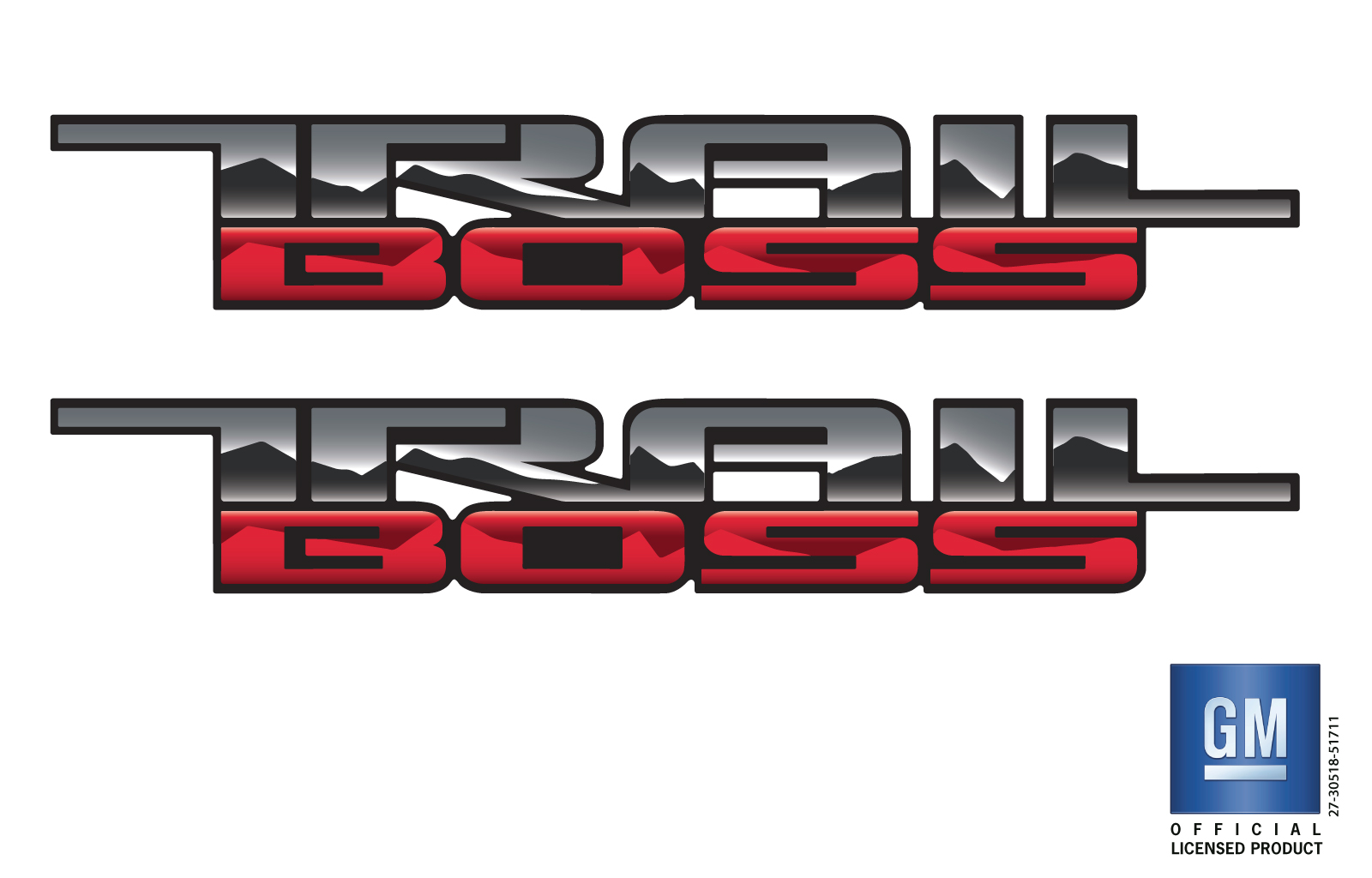 Chevrolet Silverado Trail Boss Bedside Decals Set of 2