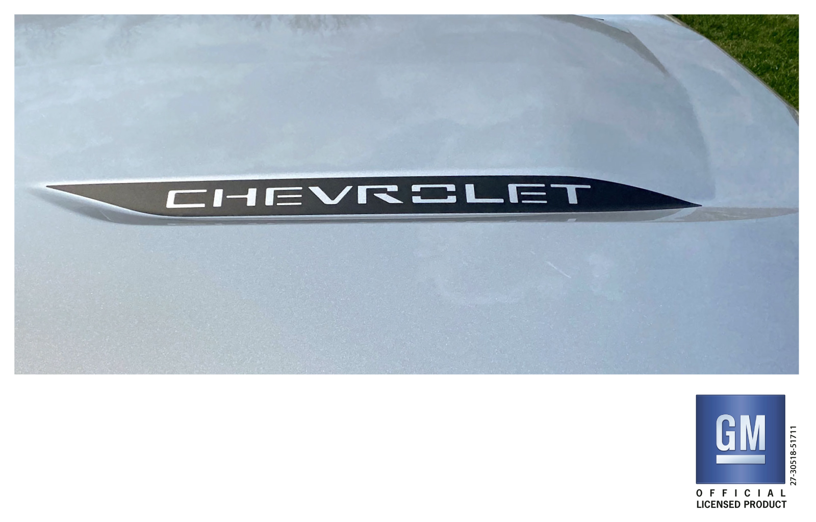 Chevrolet Silverado Matte Black Chevrolet Hood Decals Set of 2