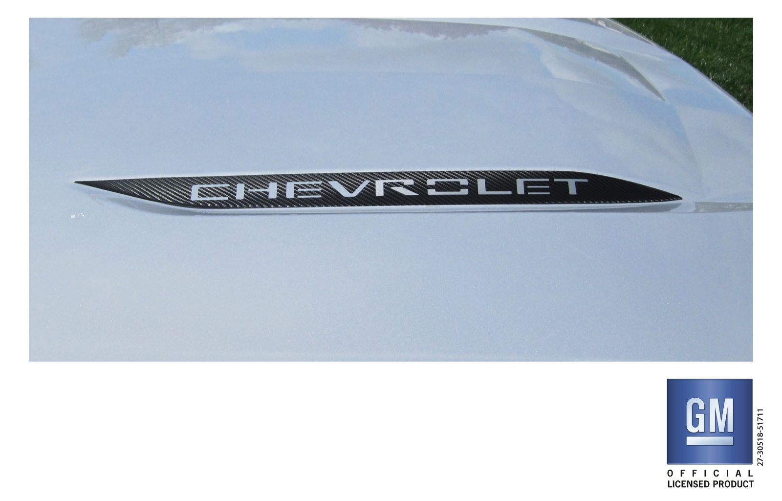 Chevrolet Silverado Carbon Fiber Hood Decals Set of 2