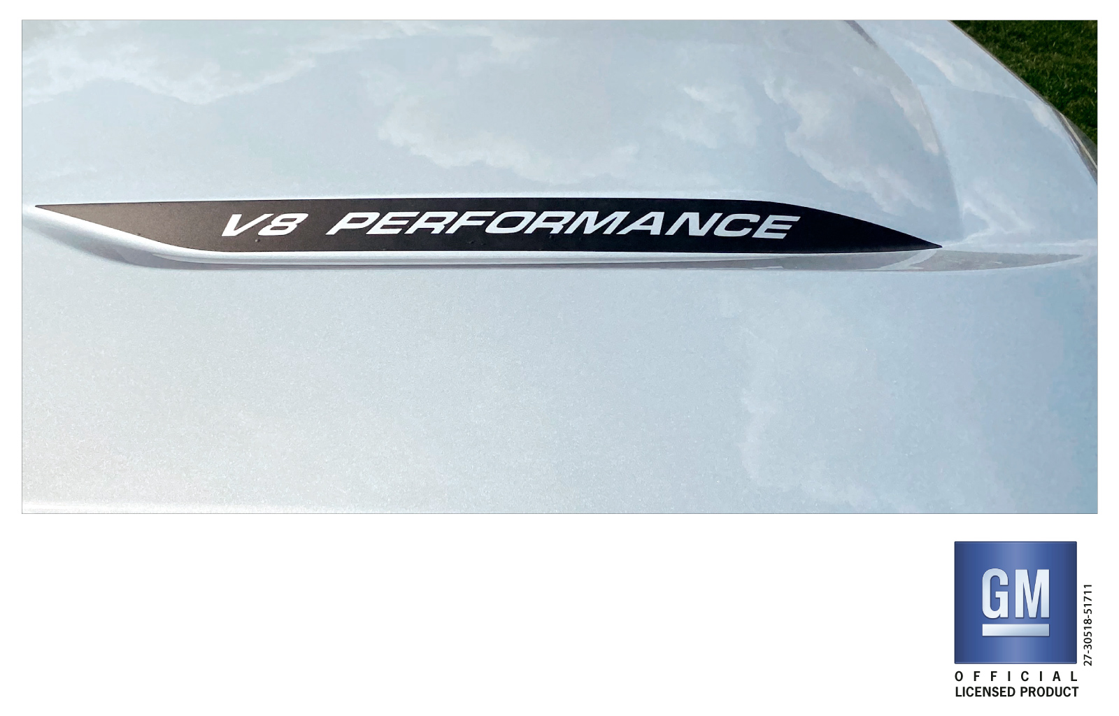 Chevrolet Silverado Matte Black V8 PERFORMANCE Hood Decals Set of 2