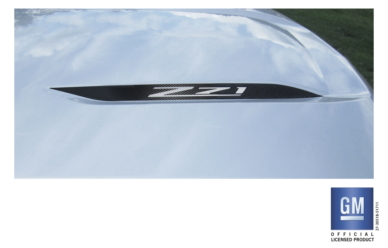 Chevrolet Silverado Carbon Fiber Z71 Hood Decals Set of 2