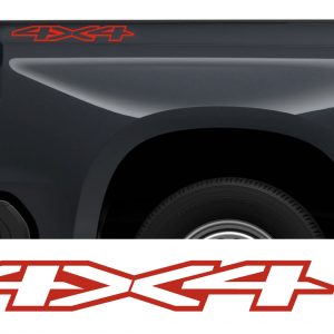 Red 4x4 bedside decal