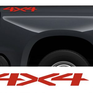 4x4 Gloss Red Bedside Decal