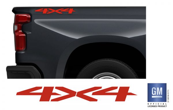 4x4 Gloss Red Bedside Decal