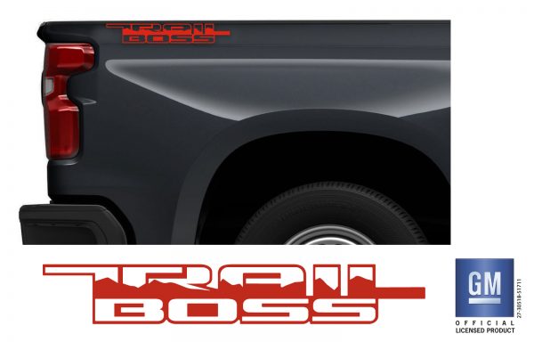 Gloss Red Trail Boss Bedside Decal