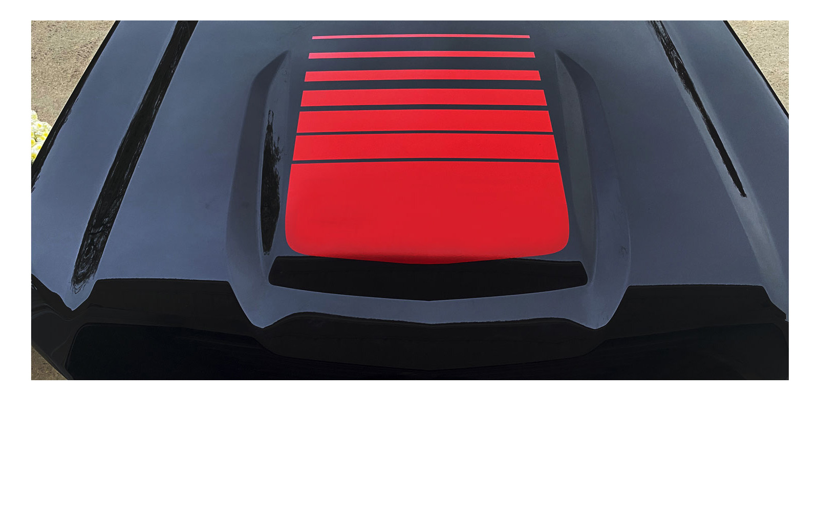 Chevrolet Silverado Red Fade Center Hood Decal Graphic