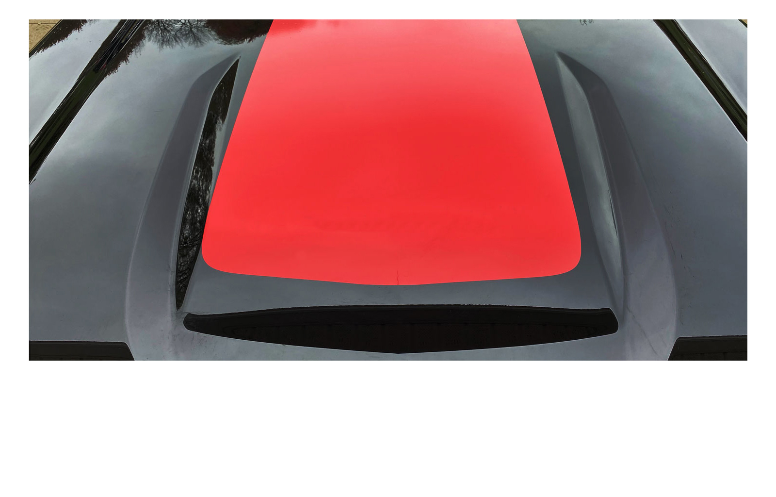 Chevrolet Silverado Red Center Hood Decal Graphic