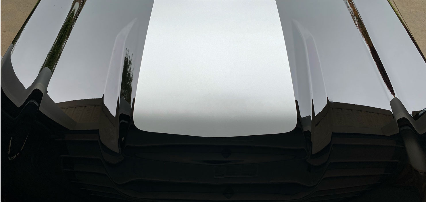 Chevrolet Silverado Silver Center Hood Decal Graphic