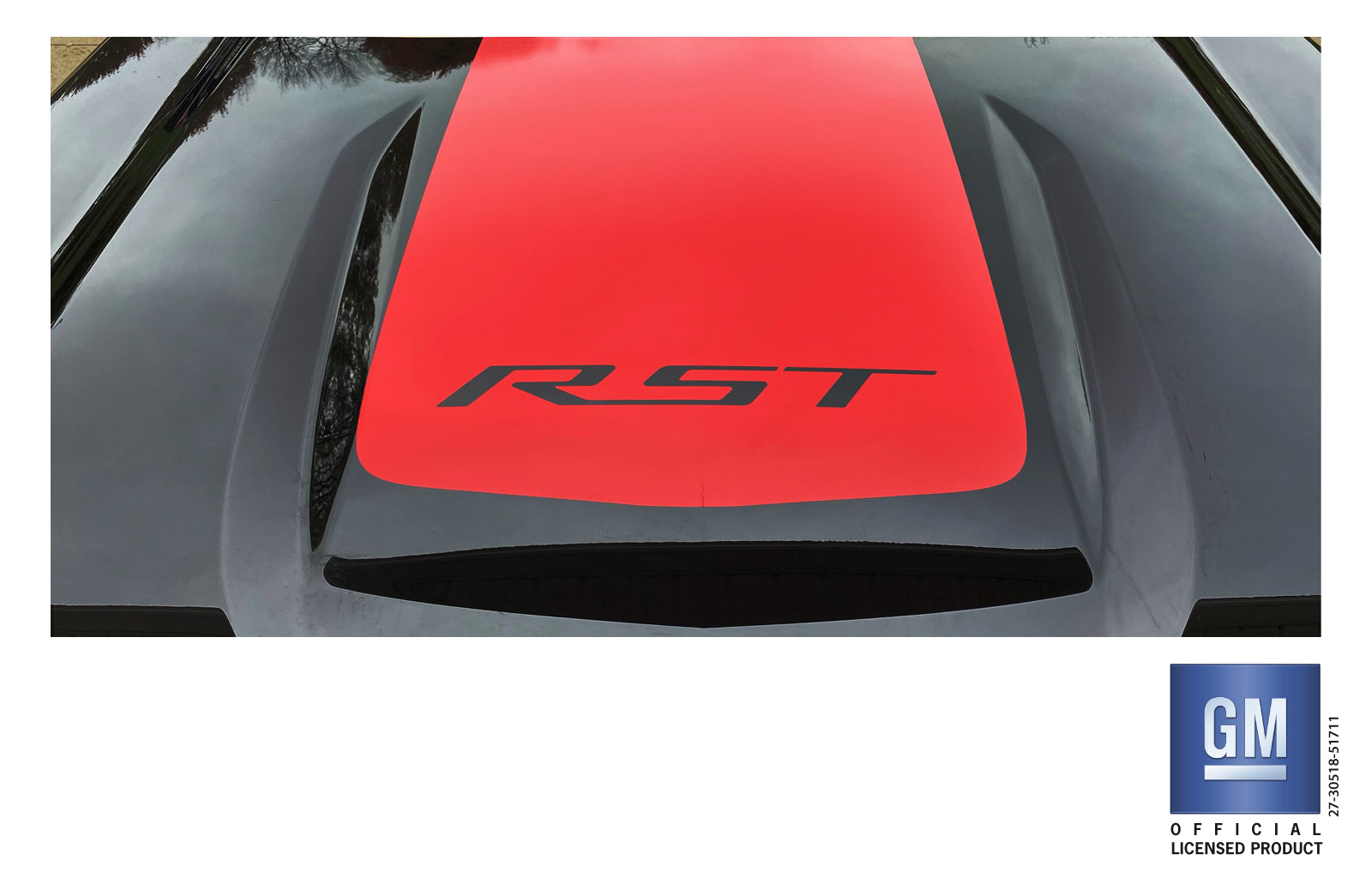 Chevrolet Silverado Red RST Hood Decal Graphic