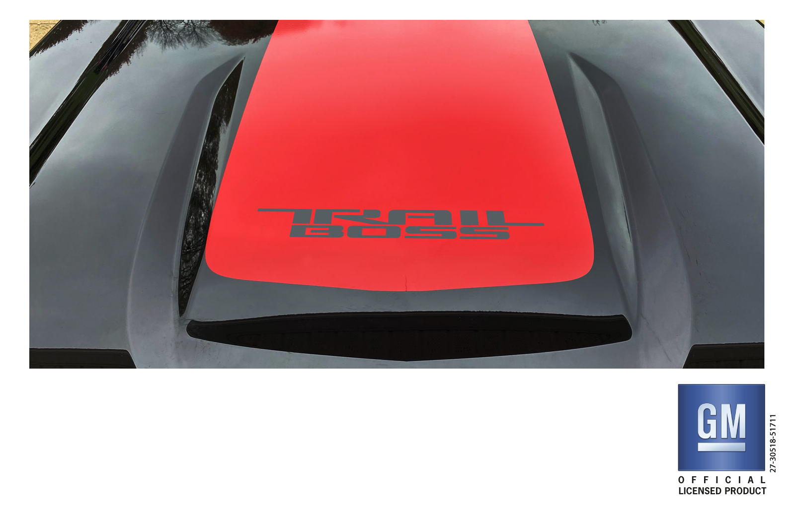 Chevrolet Silverado Red Trail Boss Hood Decal