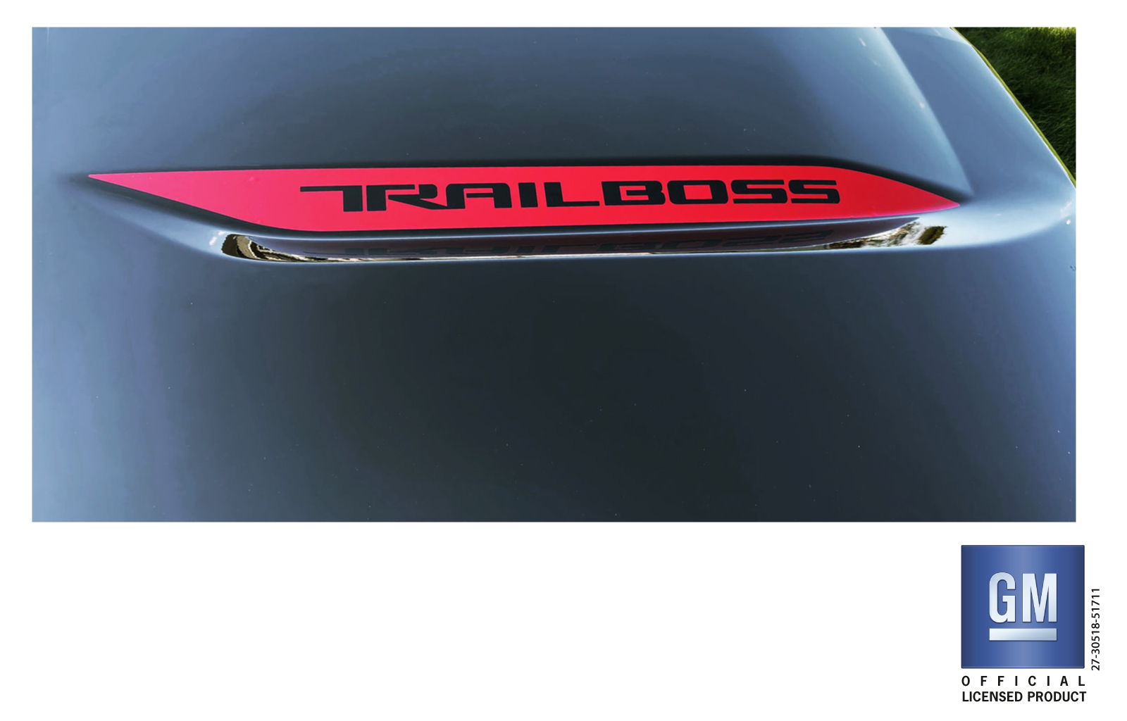 Chevrolet Silverado Red Trail Boss Hood Decals Set of 2