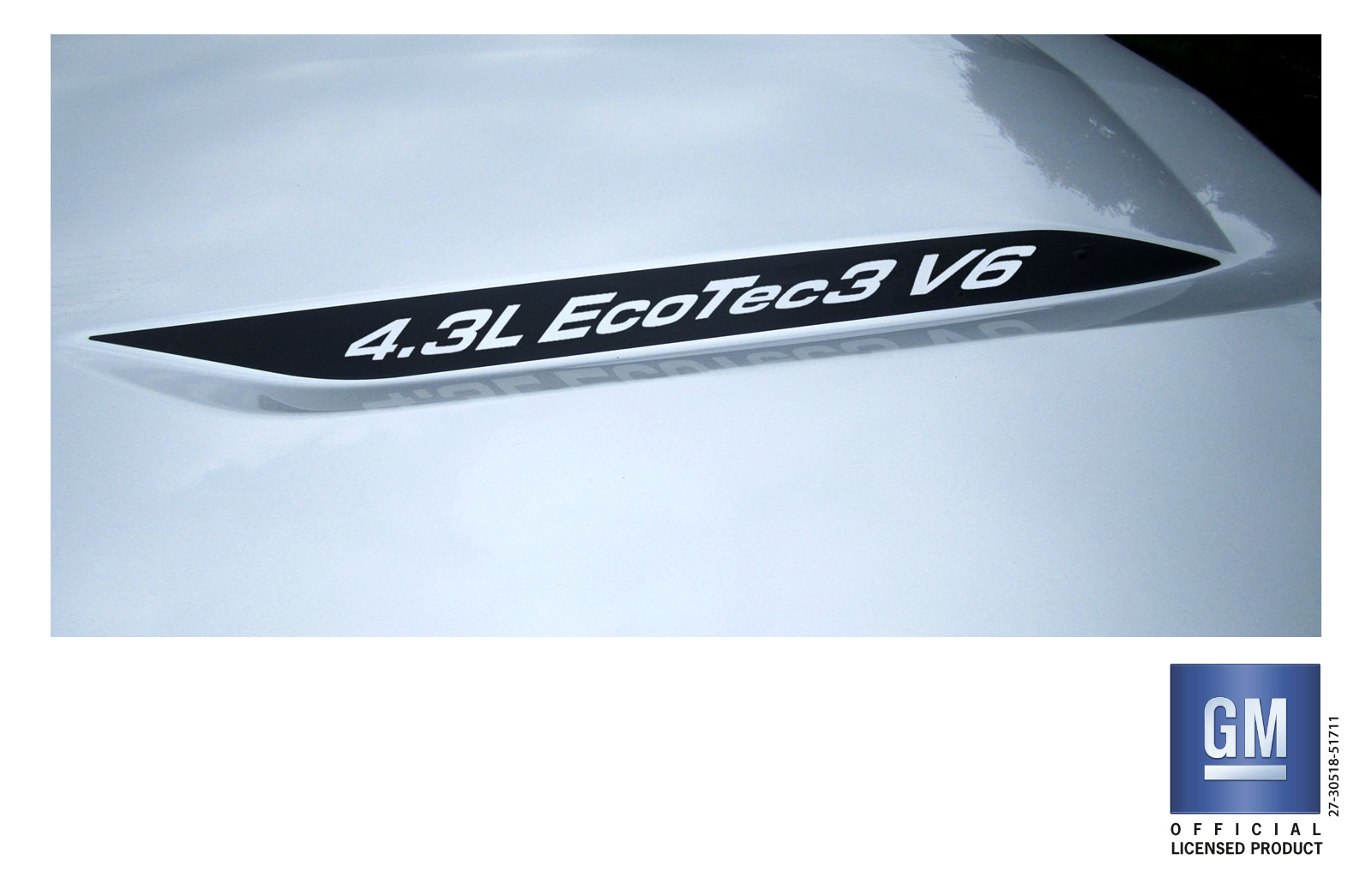Chevrolet Silverado Matte Black 4.3L EcoTec3 V6 Hood Decals Set of 2