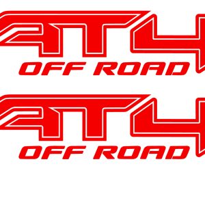 Red off road AT$ Bedside decal