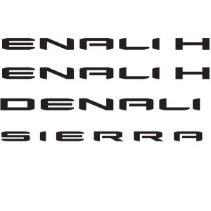 Denali HD emblem overlay letters gloss black