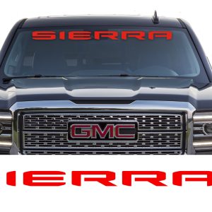 Sierra Red windshield banner