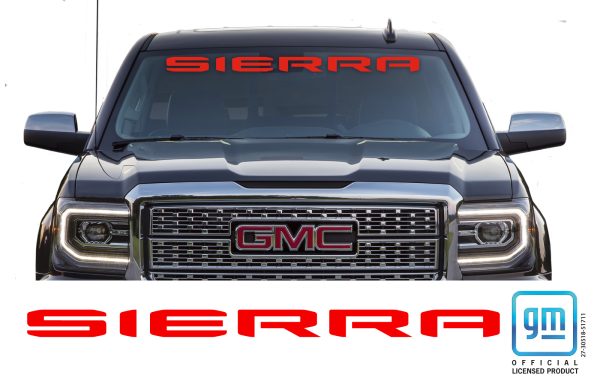 Sierra Red windshield banner