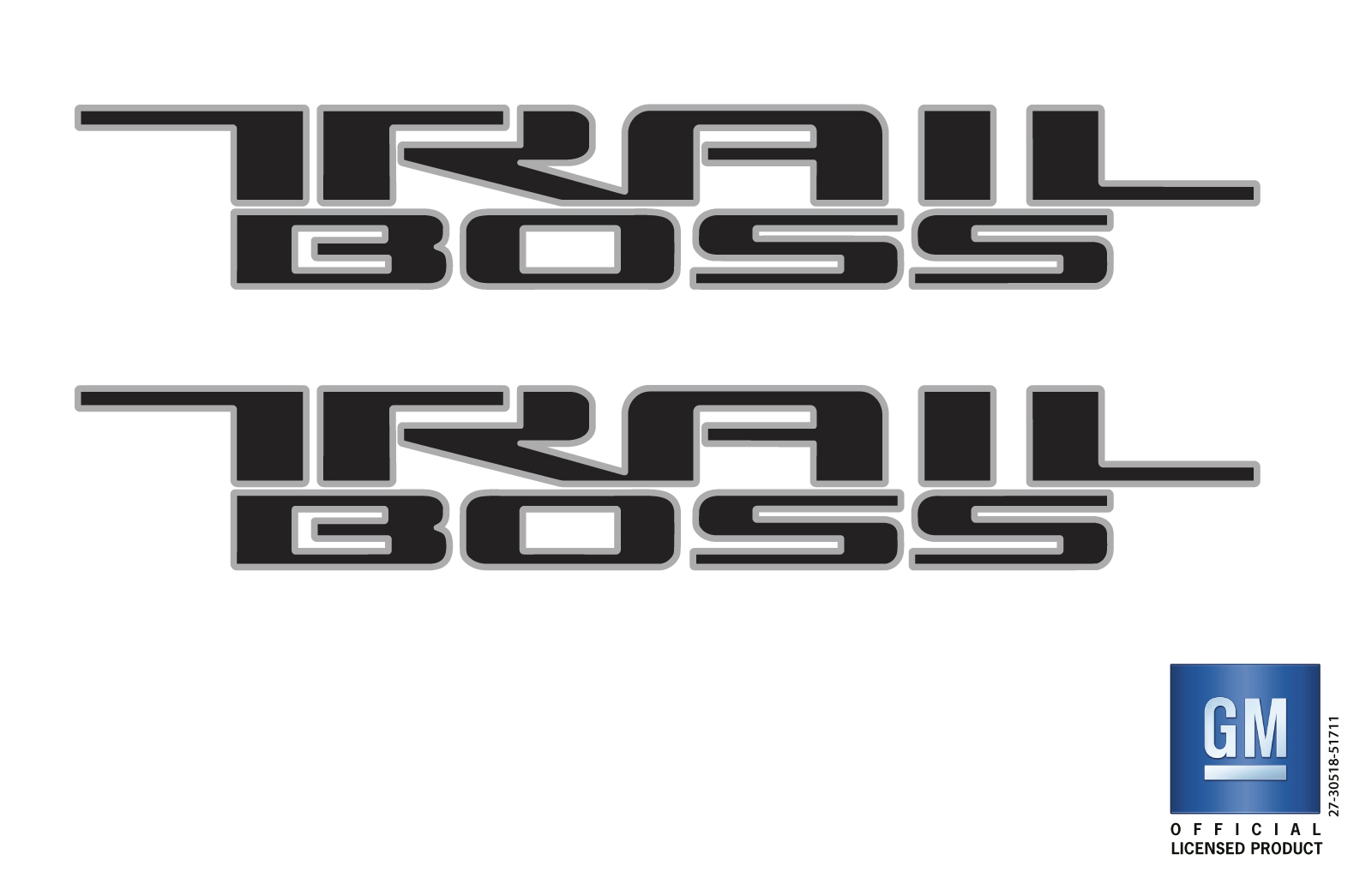 Chevrolet Silverado SILVER LINE Bedside Decals Set of 2