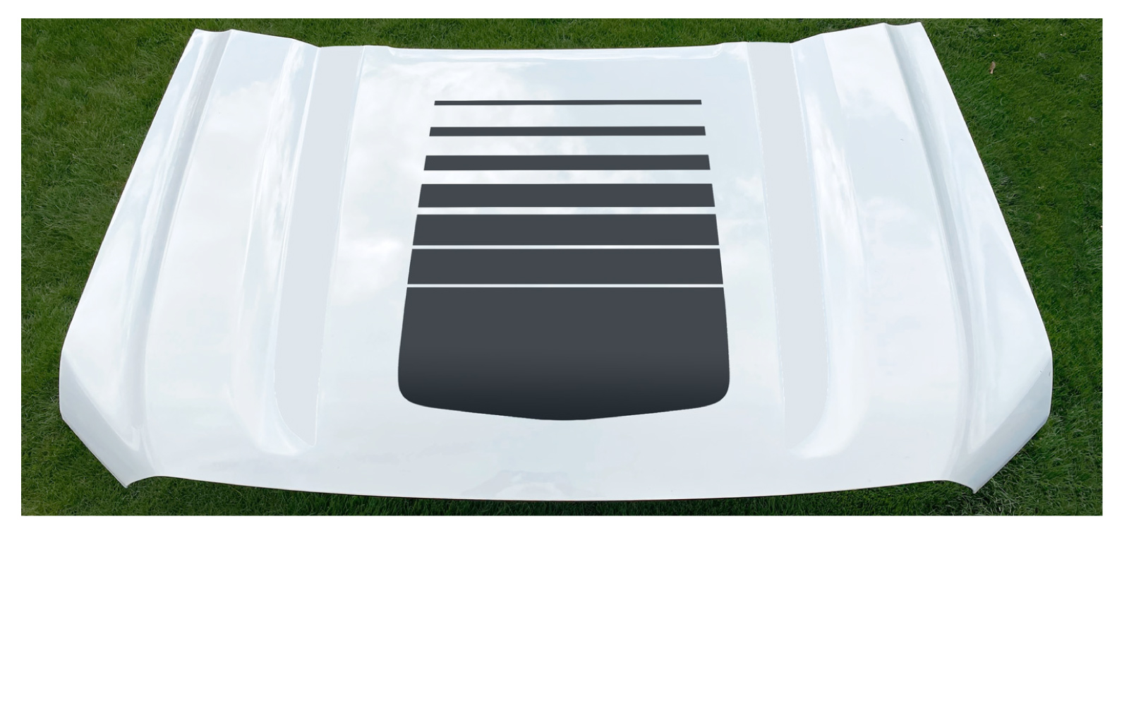 GMC Sierra Matte Black Center Fade Hood Decal Graphic