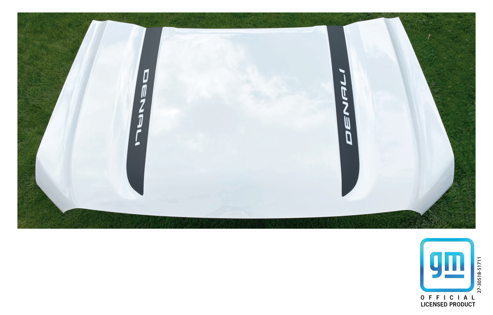 GMC SIERRA Matte Black DENALI Hood Decals Set of 2