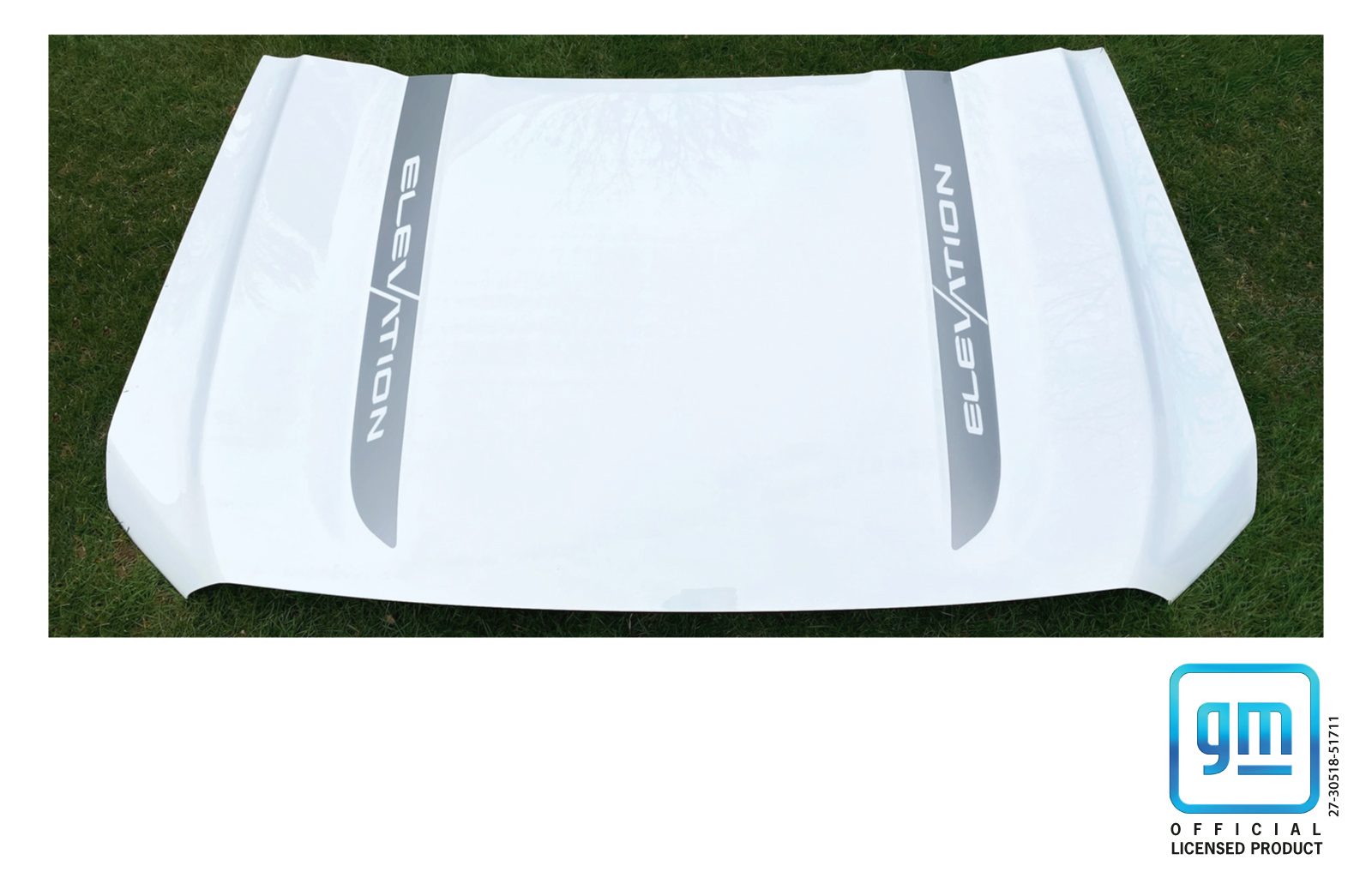 GMC SIERRA Silver Elevation Hood Decals Set of 2