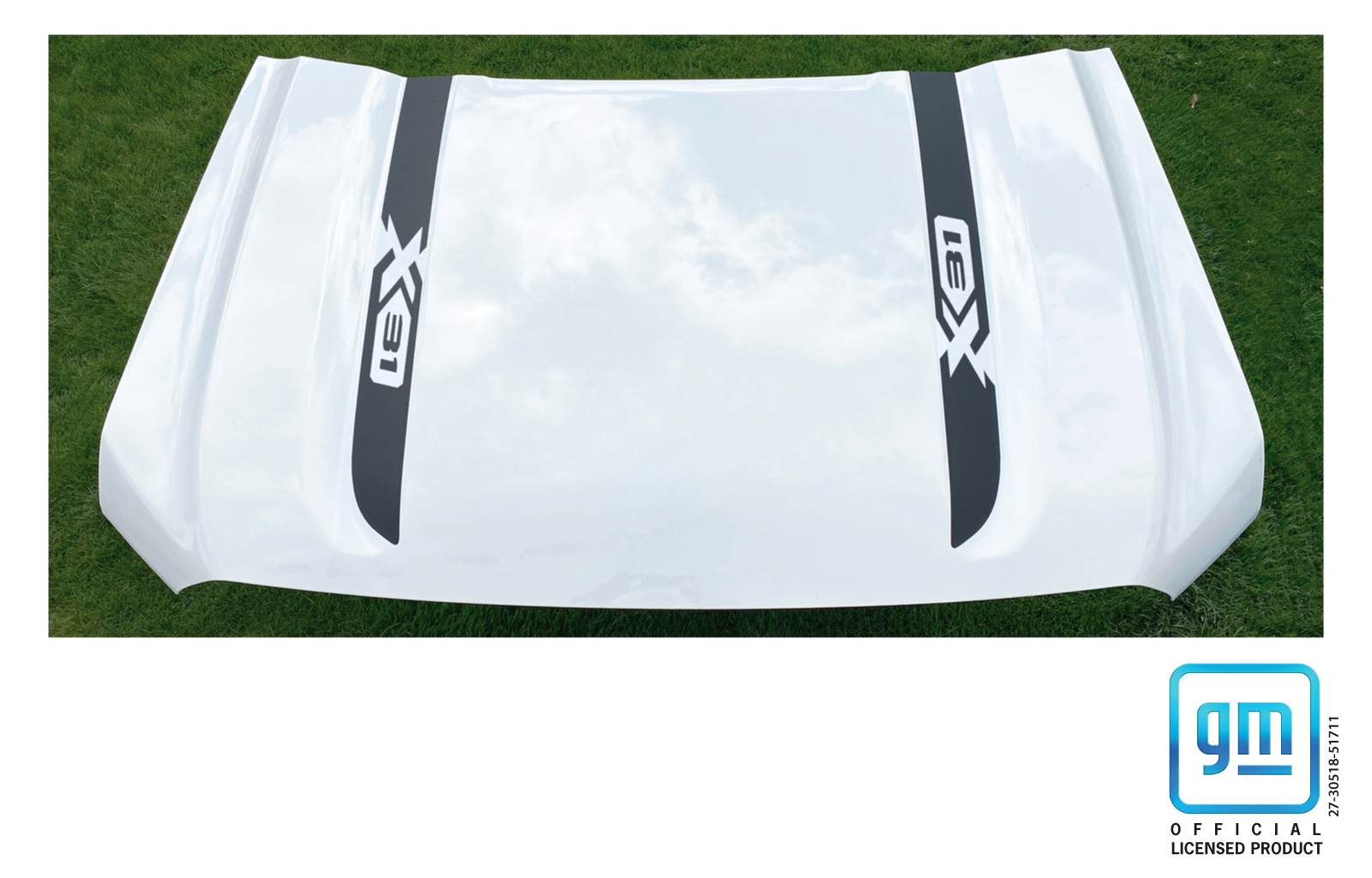 GMC SIERRA Matte Black X31 Hood Decals Set of 2