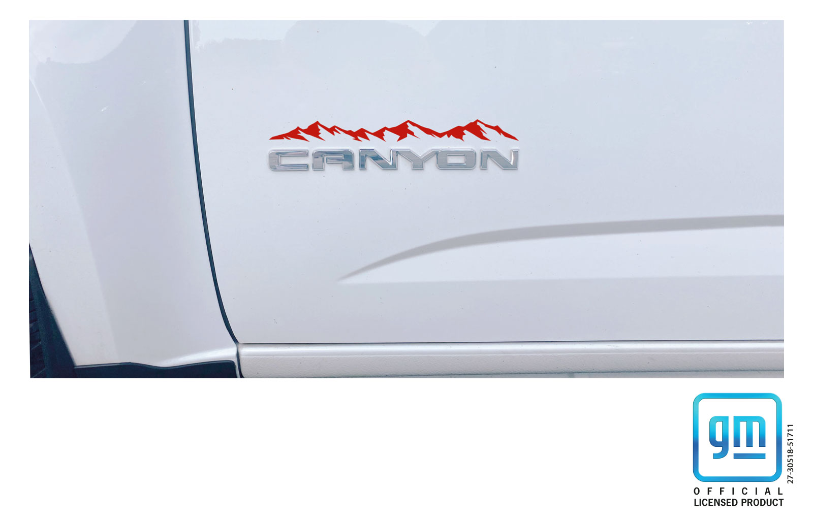 GMC Canyon Mountain Range Emblem Enhancement Red Decal Set GM