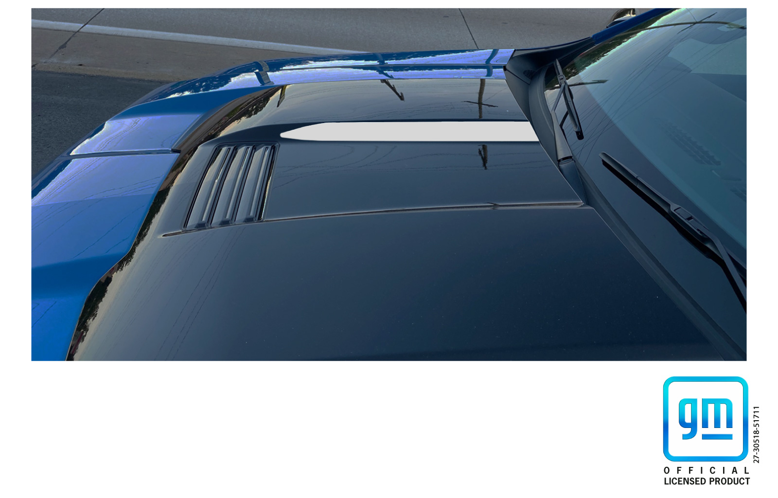 Chevrolet Silverado Silver TRAIL BOSS Hood Scoop Decals Set of 2