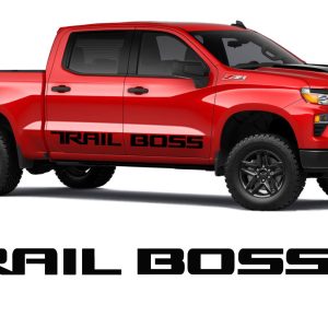 Cab side Trail Boss gloss black decal