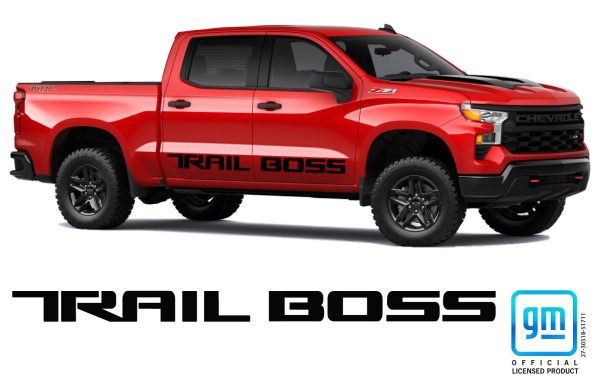 Cab side Trail Boss gloss black decal