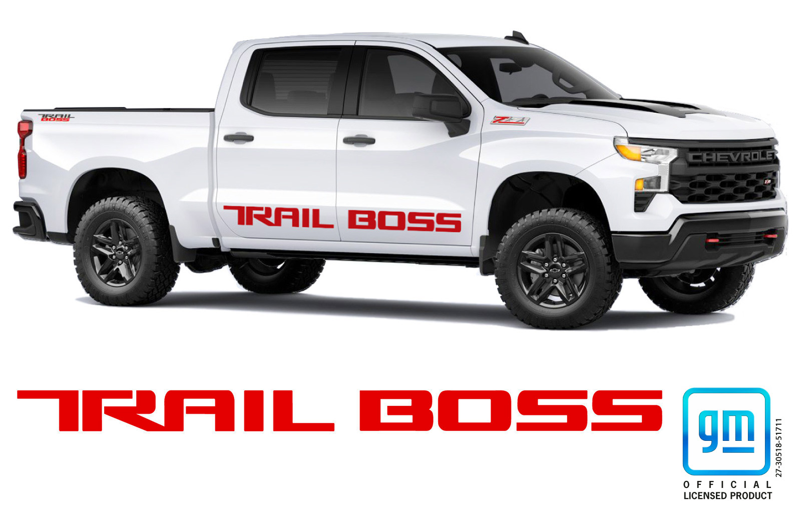 cab side trail boss decal gloss red