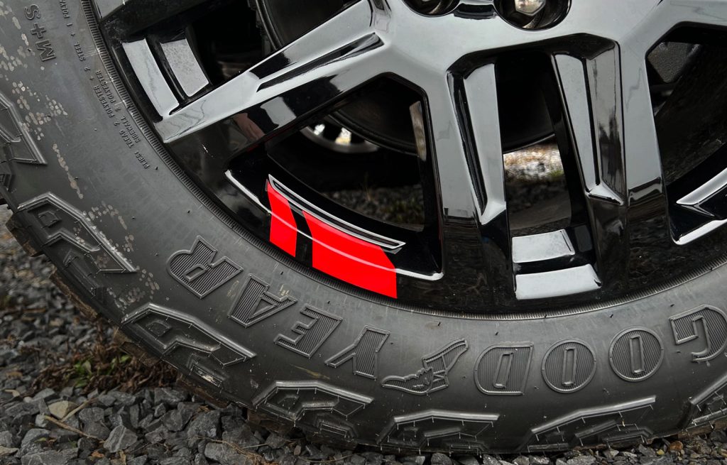 Chevrolet Silverado Redline Trail Boss Stripes Wheel Decals Fits 20"
