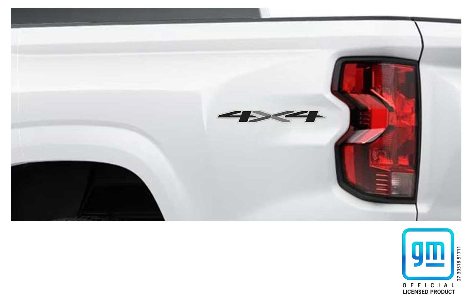 Chevrolet Colorado Custom Printed 4x4 Bedside Decals Set of 2