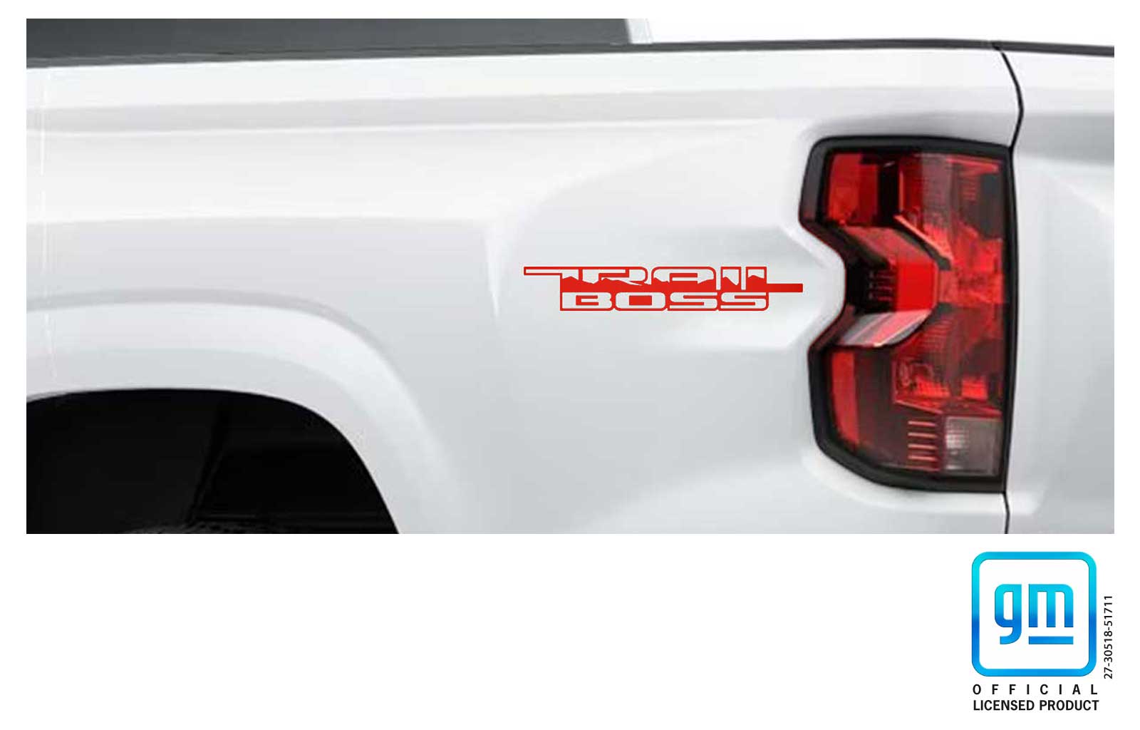 Chevrolet Colorado Red TRAIL BOSS Bedside Decals Set of 2