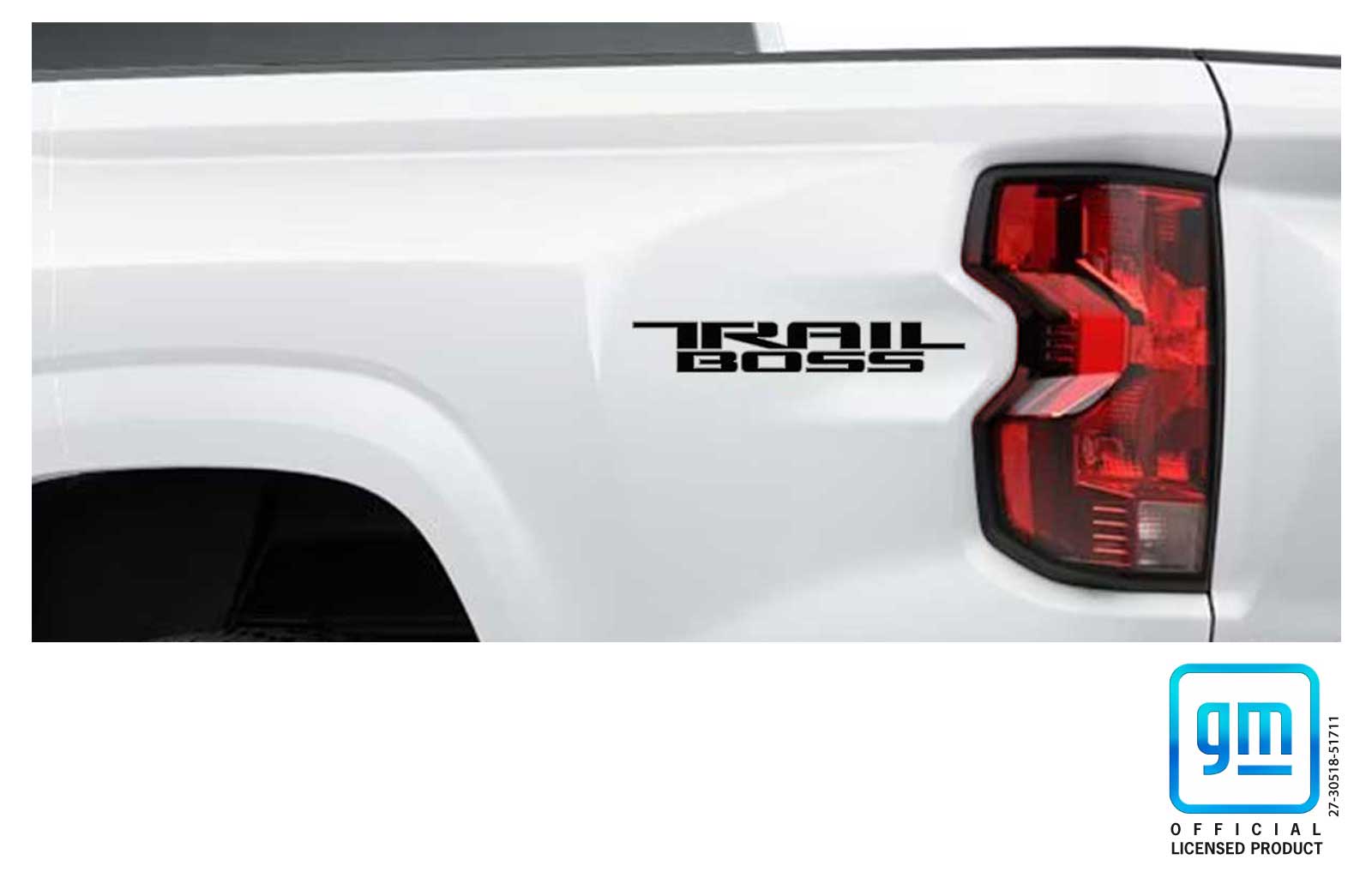 Chevrolet Colorado Silverline TRAIL BOSS Bedside Decals Set of 2