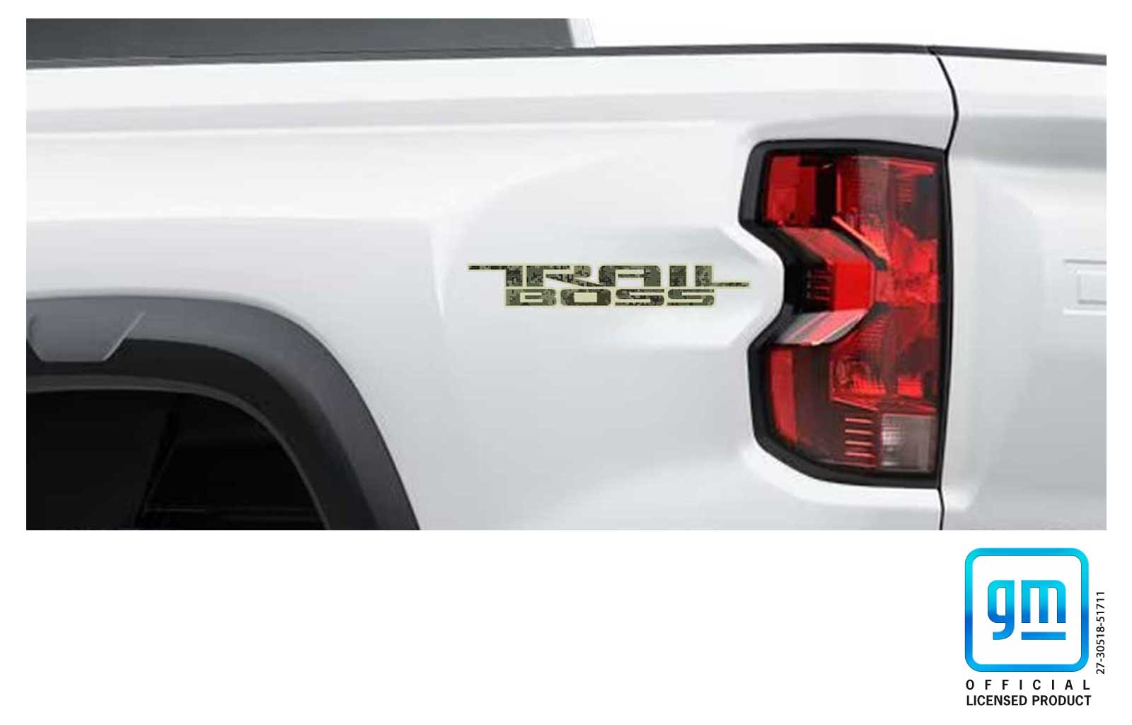 Chevrolet Colorado Digital Camouflage TRAIL BOSS Bedside Decals Set of 2