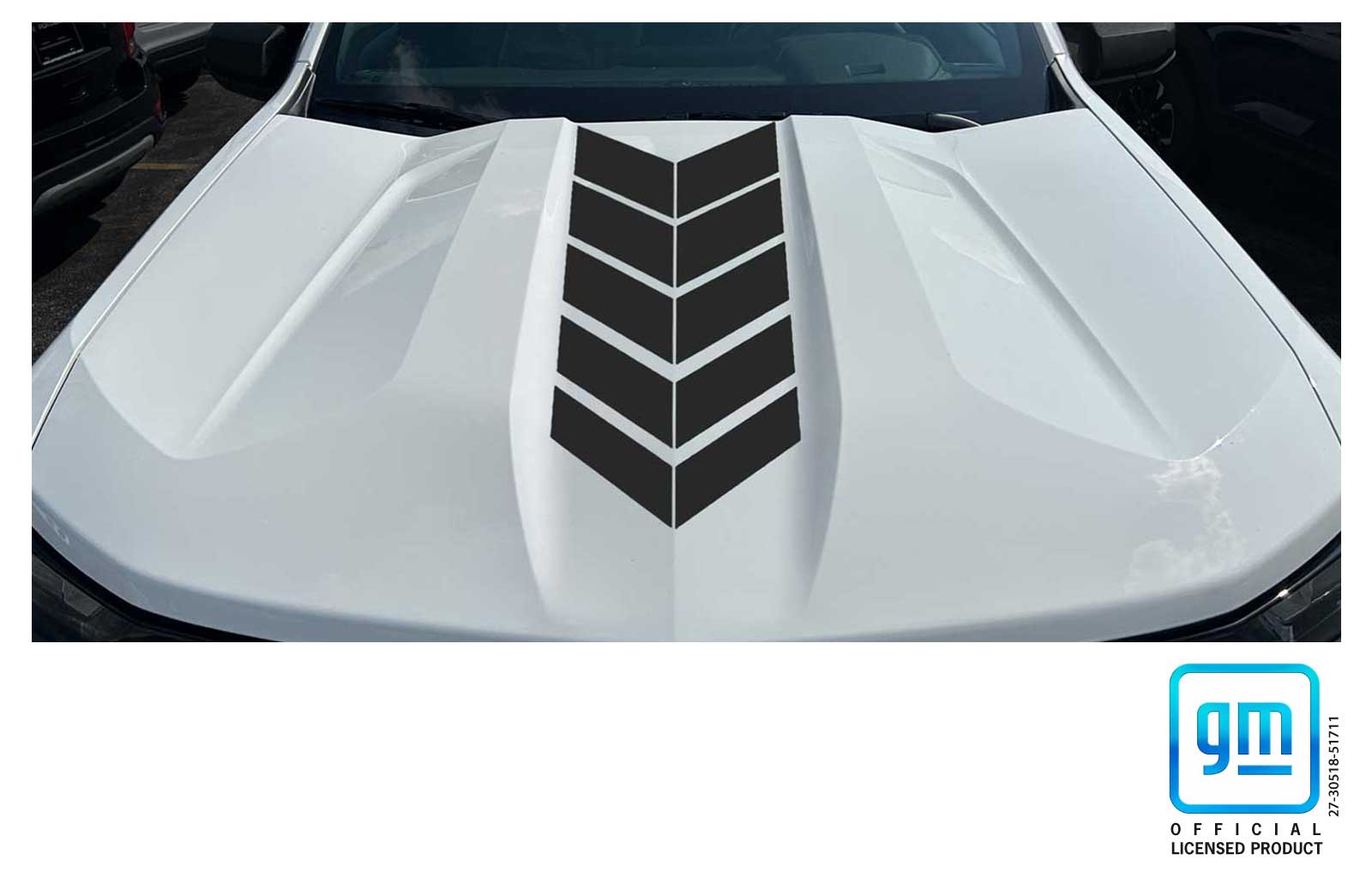 Chevrolet Colorado Matte Black Arrow Center Hood Decal