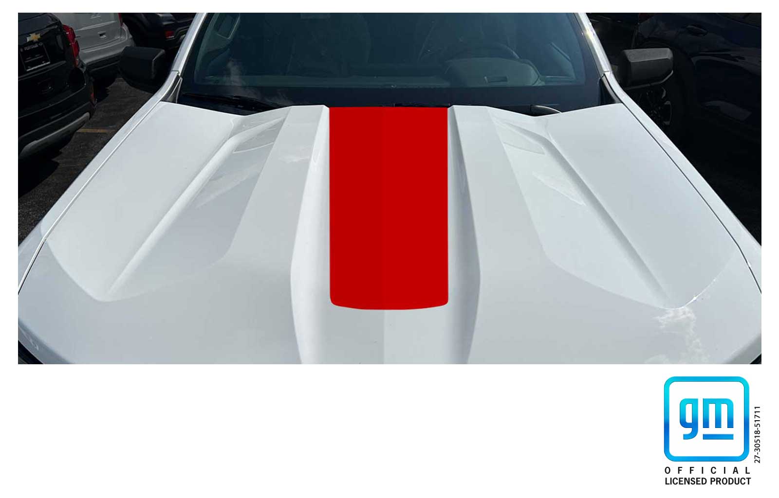 Chevrolet Colorado Red Center Hood Decal
