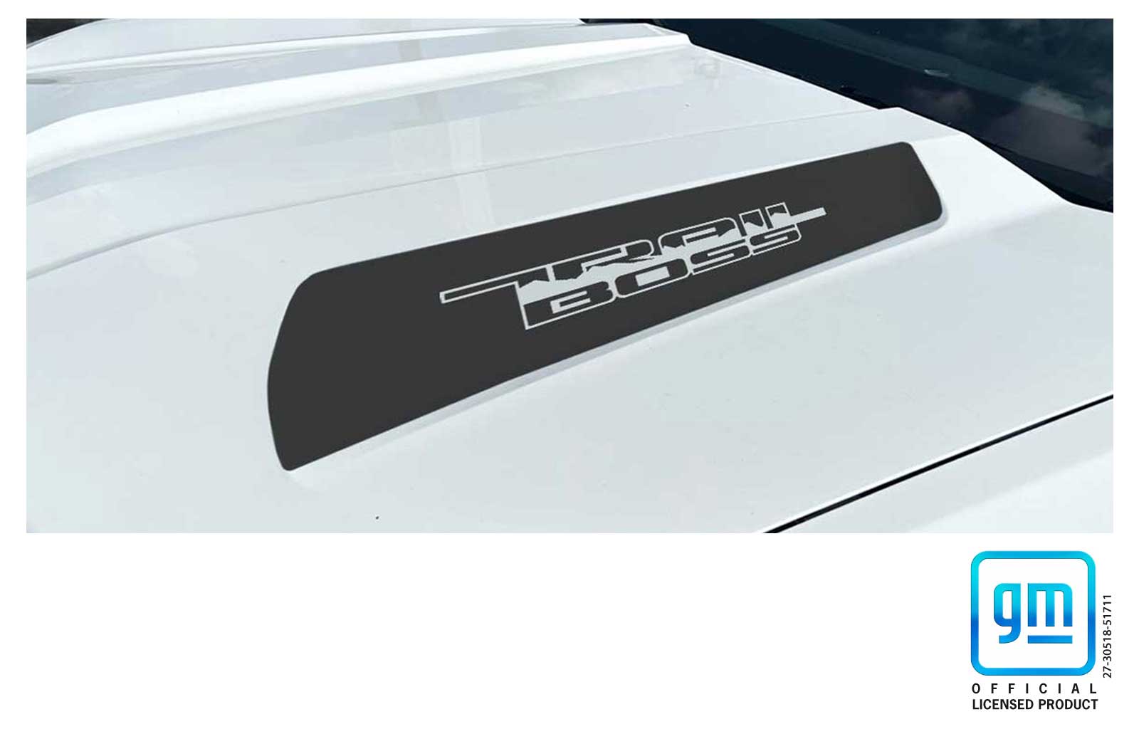 Chevrolet Colorado Matte Black Trail Boss Hood Decals Set of 2