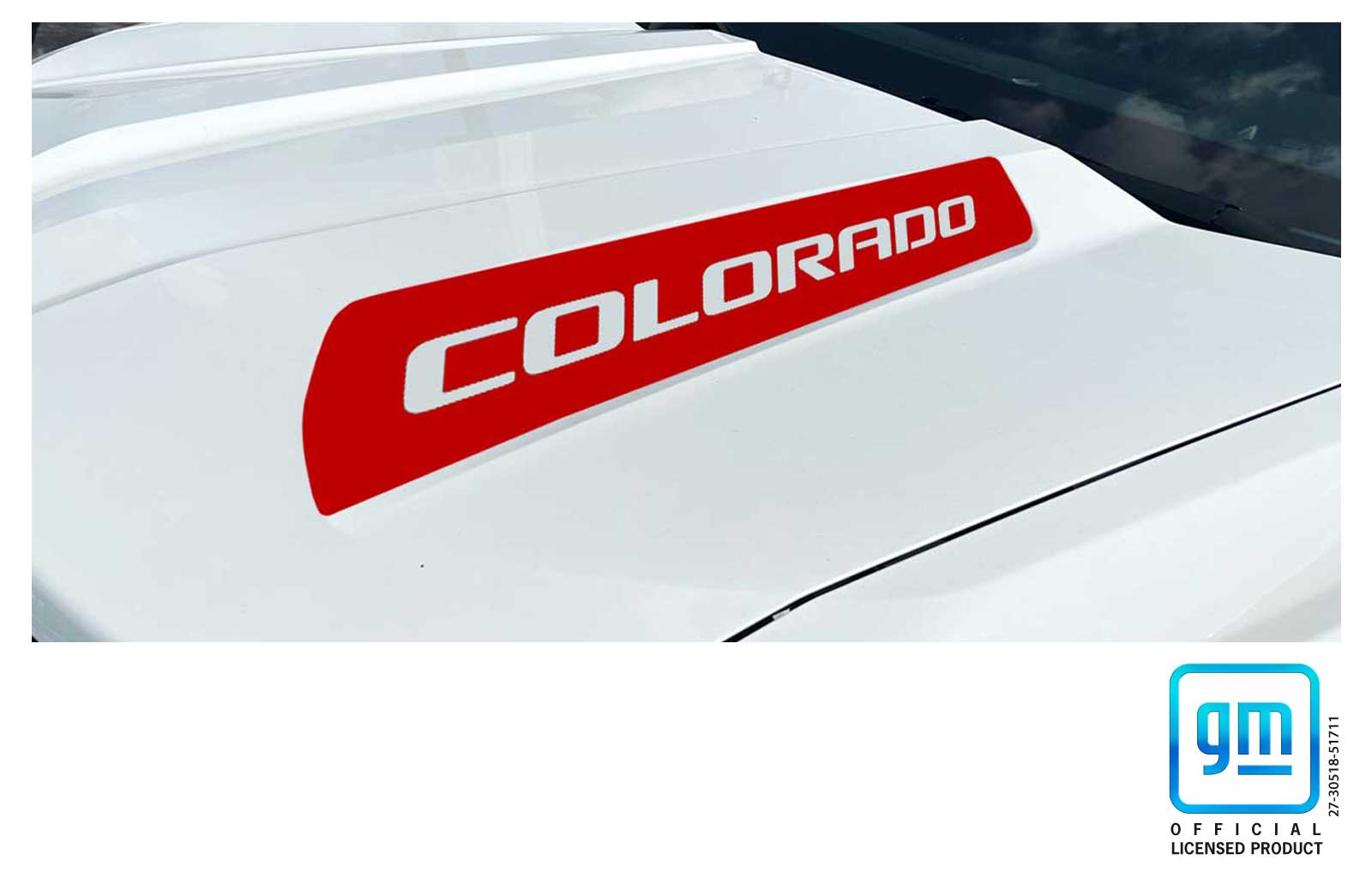 Chevrolet Colorado Red Colorado Hood Decals Set of 2