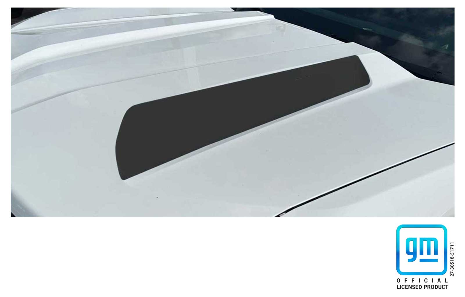 Chevrolet Colorado Solid Matte Black Hood Decals Set of 2