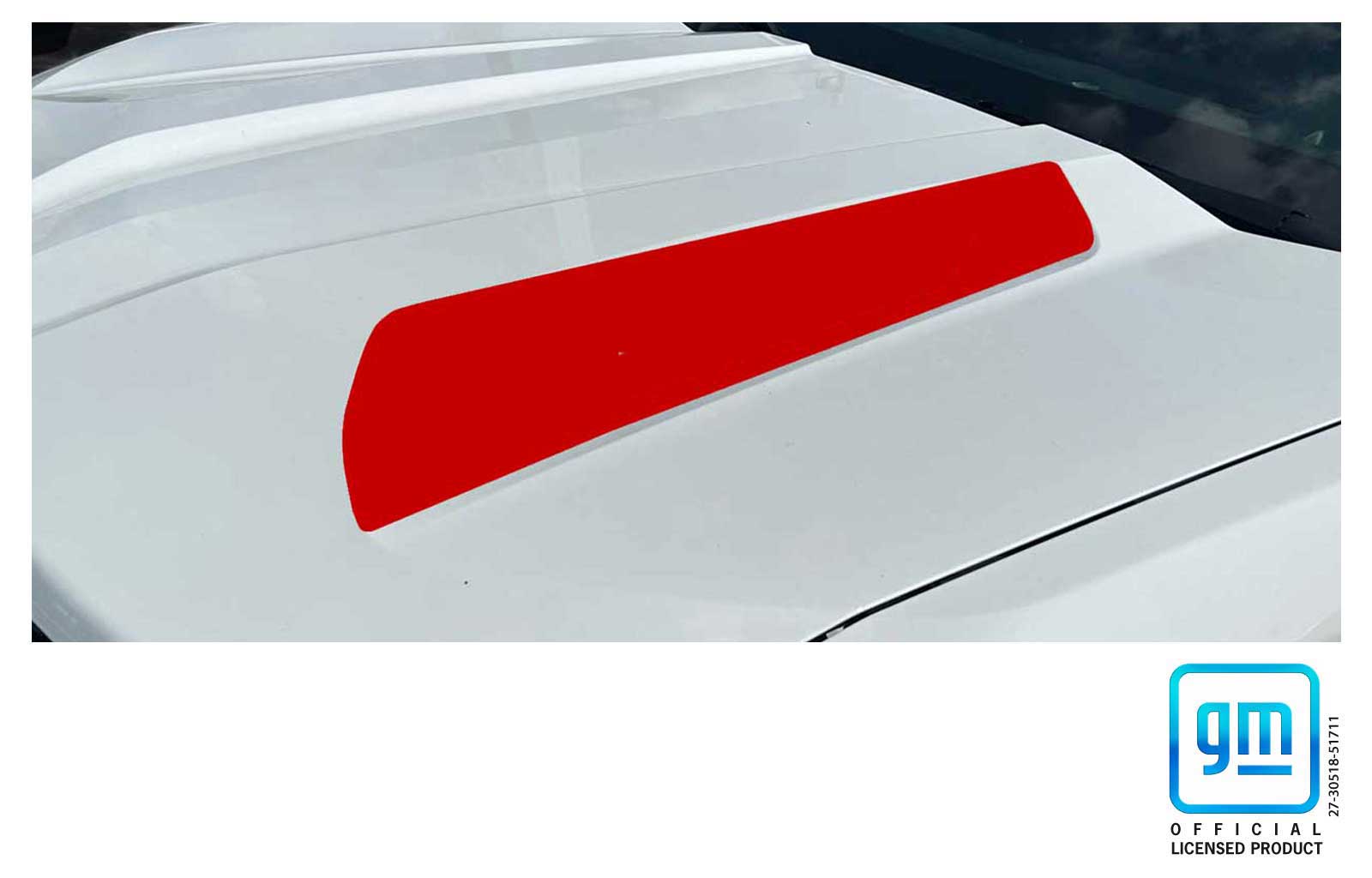 Chevrolet Colorado Solid Red Hood Decals Set of 2