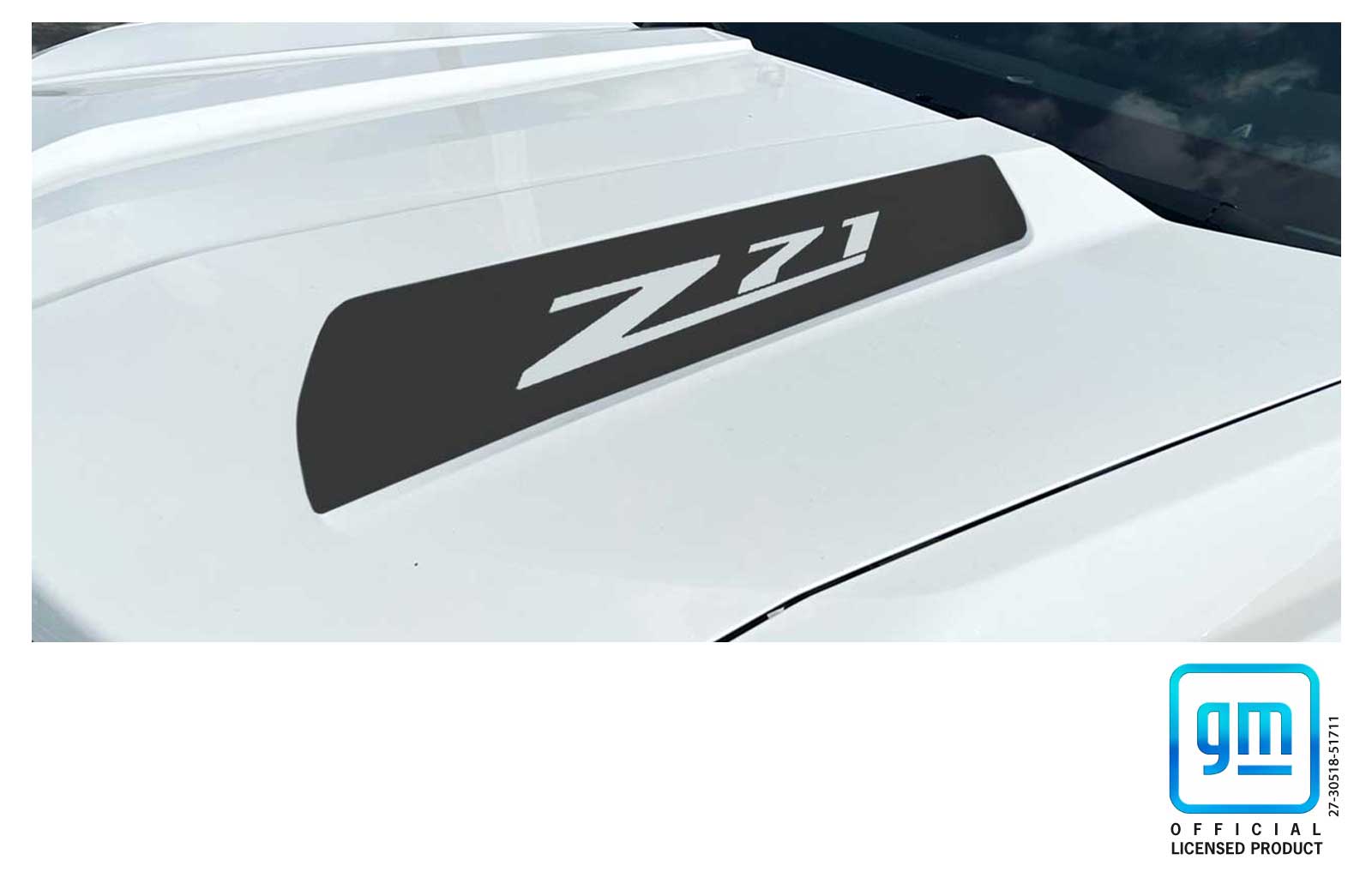 Chevrolet Colorado Matte Black Z71 Hood Decals Set of 2