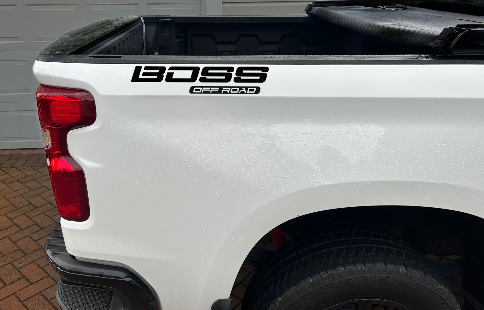 Chevrolet Silverado Matte Black BOSS OFF ROAD Bedside Decals Set of 2