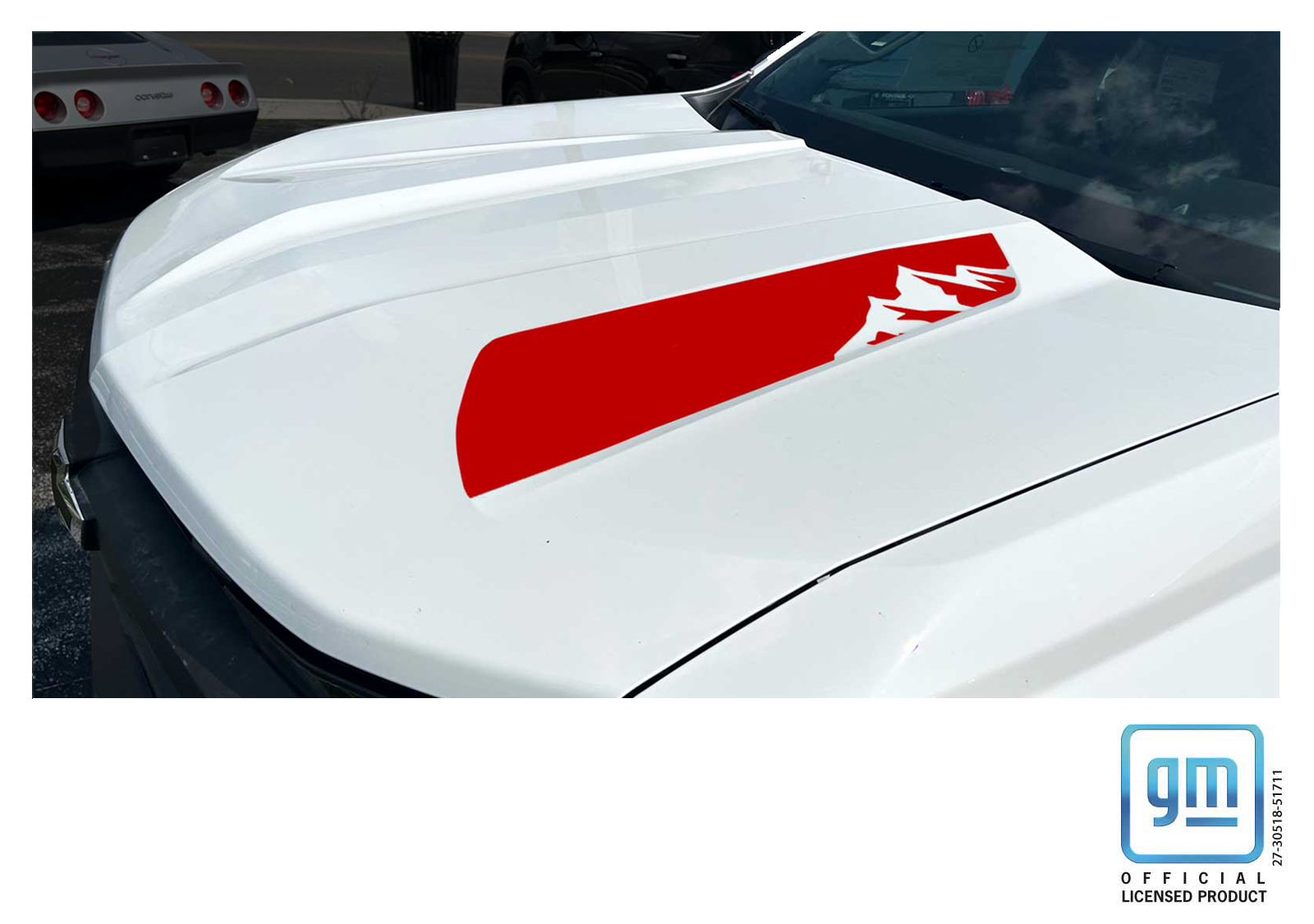 Chevrolet Colorado Mountains Red Hood Decals Set of 2